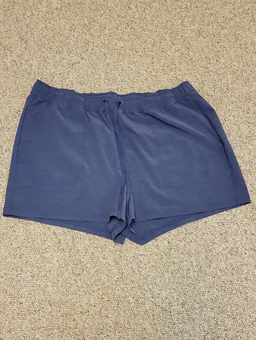 Huk Casual Elastic Waist Navy Blue Lightweight Shorts XL Summer Quick Dry